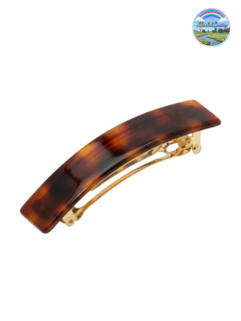 France Luxe French Hair Barrette Cellulose Acetate Metal Clasp 3.5 Inch